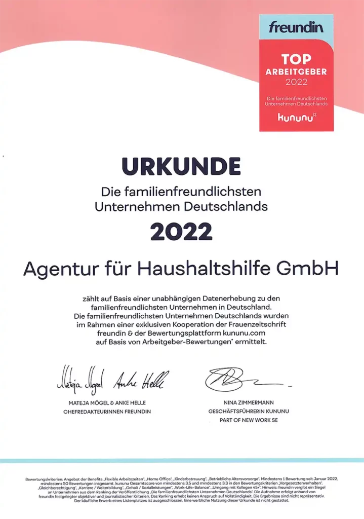 urkunde familienfreundlichste unternehmen deutschlands freundin kununu