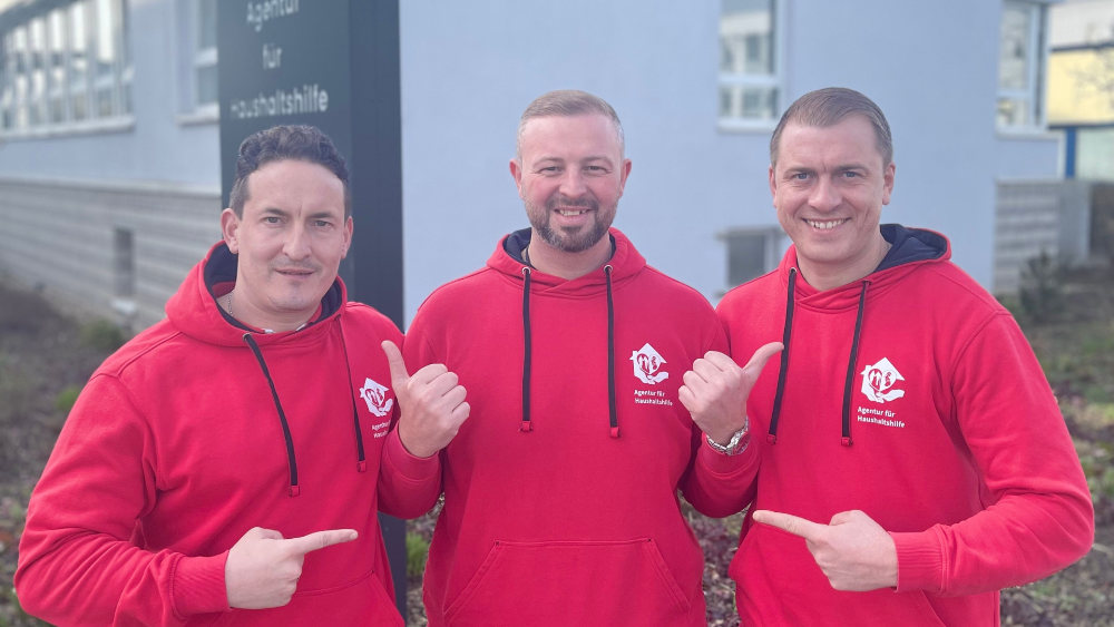 Geschäftsleitung der Agentur für Haushaltshilfe GmbH in Neuss: Sebastian Neubert, Eugen Eberle, Simon Neubert