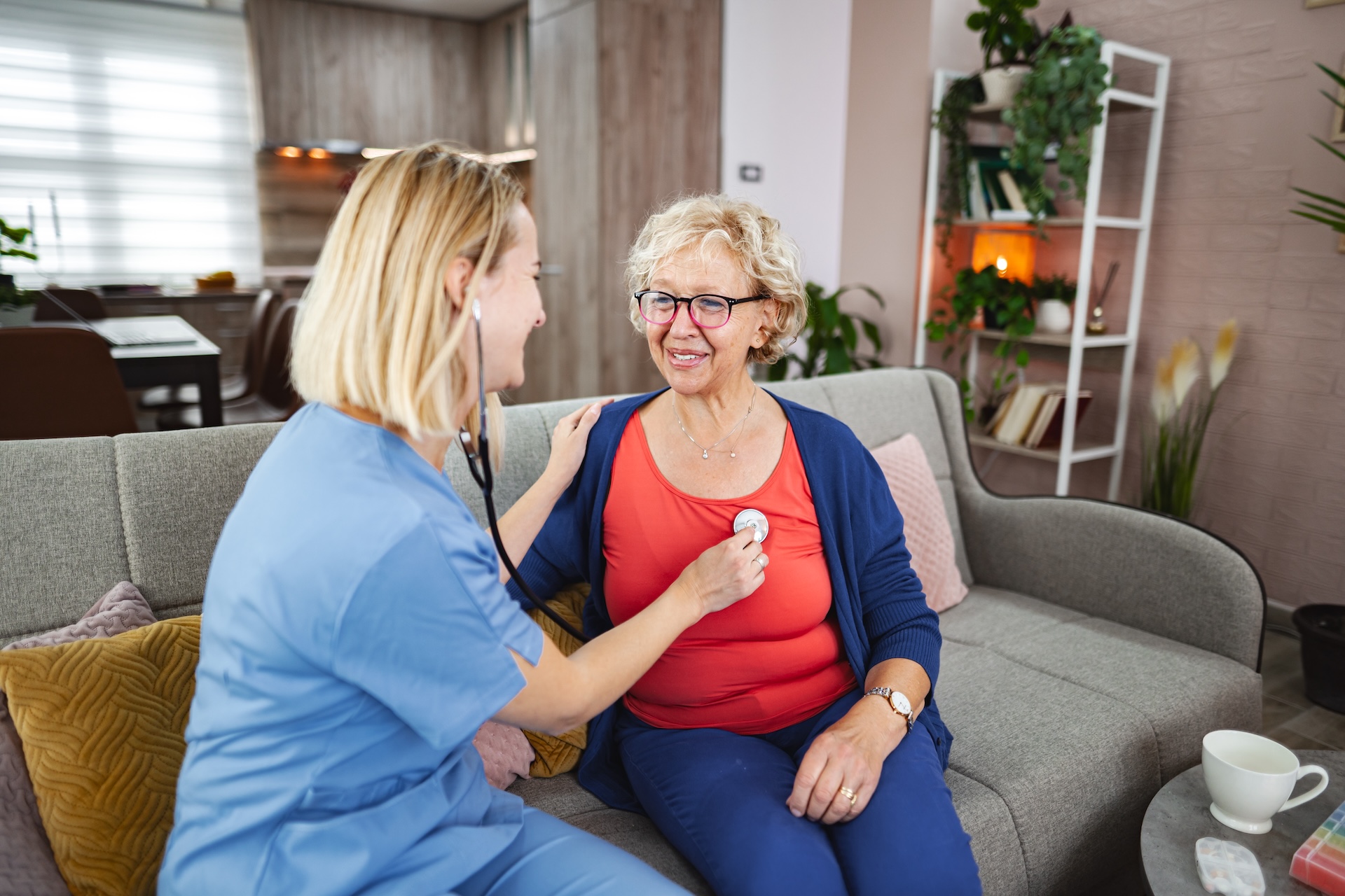 health assessment by professional in cozy setting.