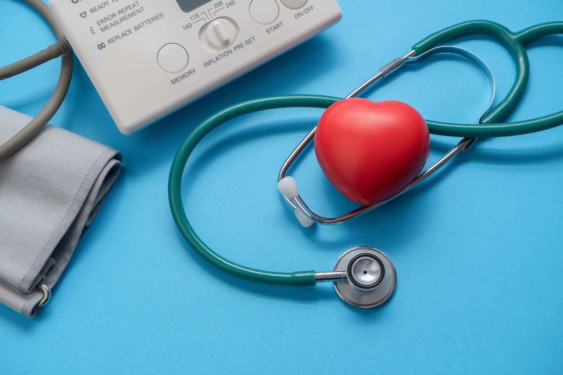 blood pressure monitor stethoscope and heart on 2026 03 09 03 24 08 utc 2