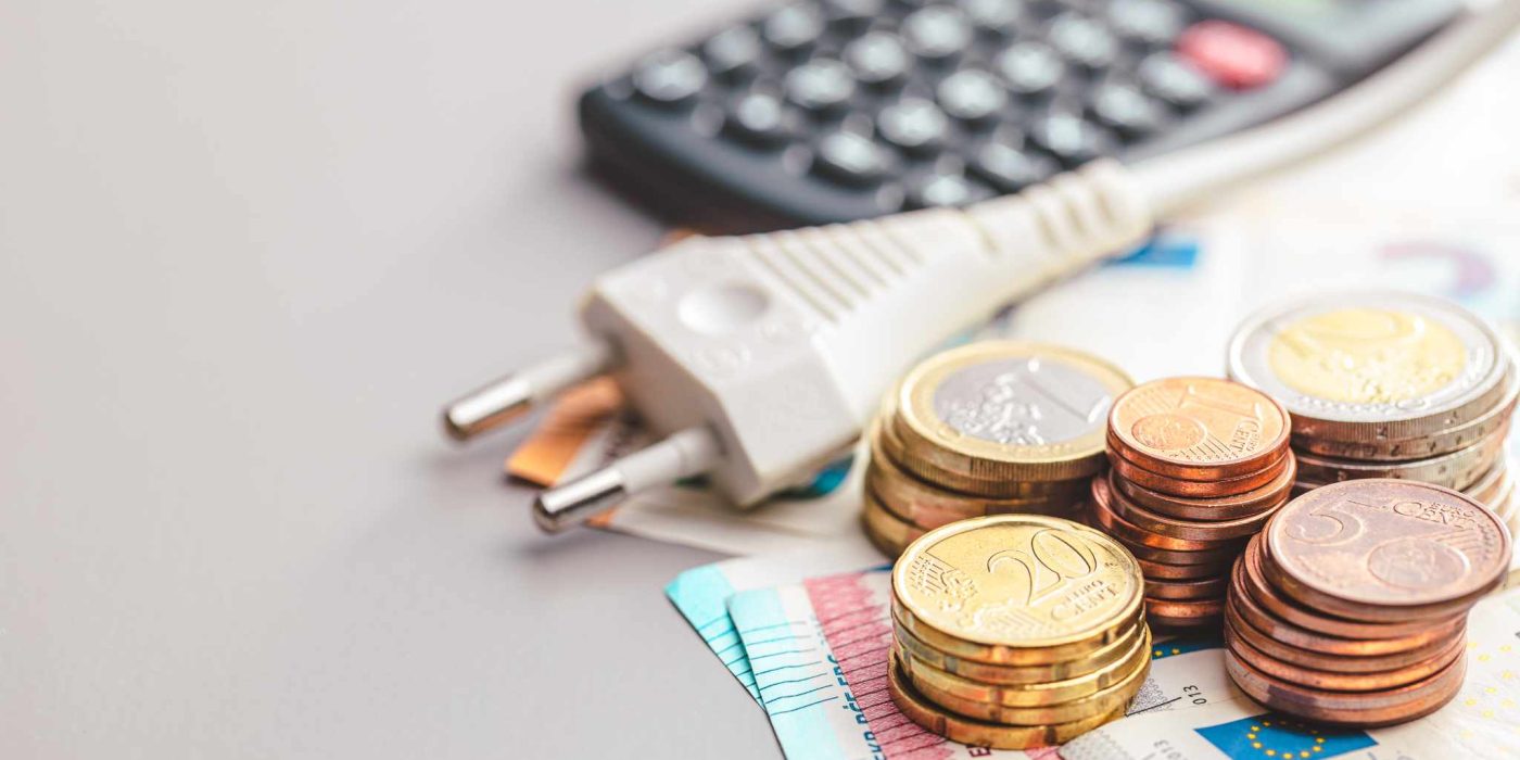 the energy savings concept with power plug and euro money