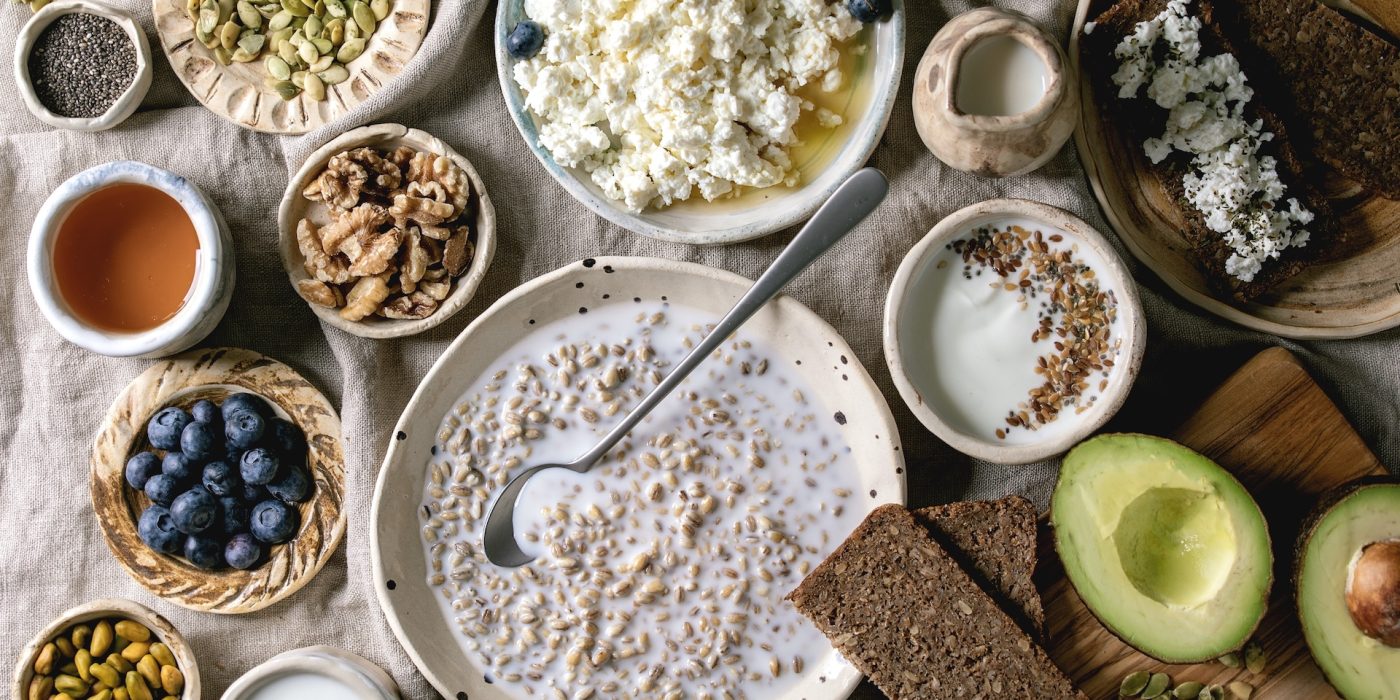 healthy breakfast foods on neutral colored tablecl 2026 01 05 05 35 05 utc