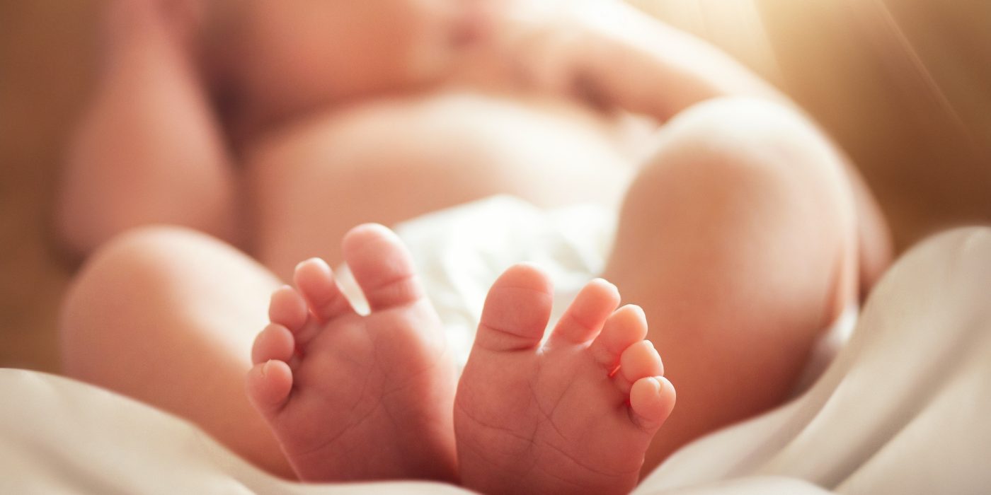 newborn baby with soft blur effect